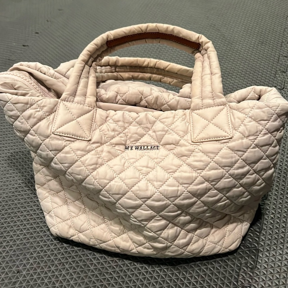 MZ Wallace Quilted Tote in Cream